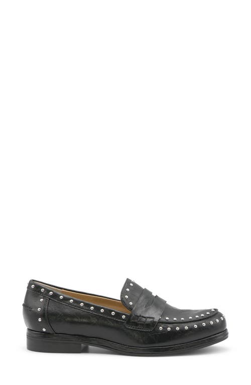 Shop Charles By Charles David Basile Studded Penny Loafer In Black Distressed