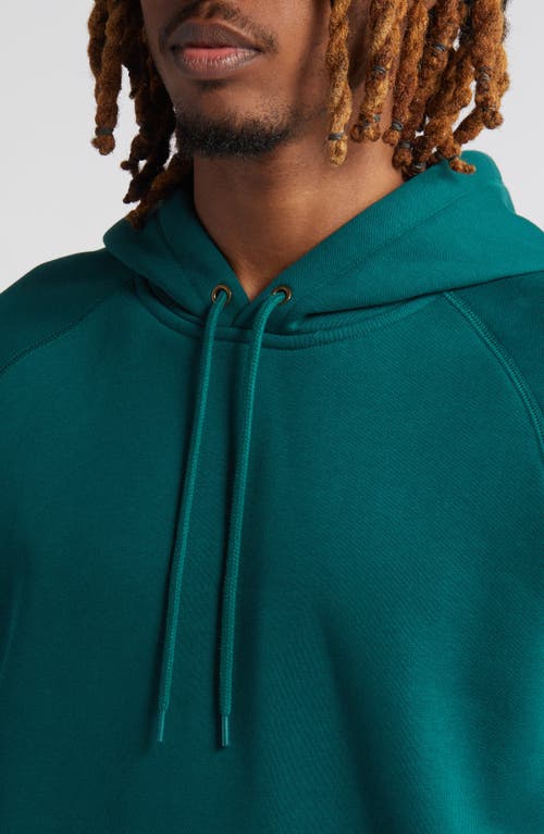 Shop Carhartt Work In Progress Chase Fleece Hoodie In Chervil/gold