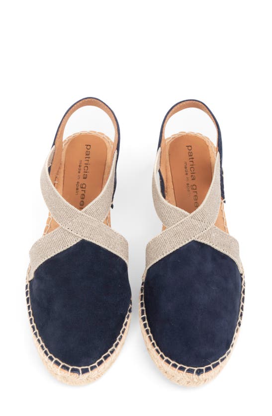 Shop Patricia Green Grace Espadrille Wedge In Navy