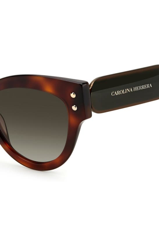 Shop Carolina Herrera 54mm Cat Eye Sunglasses In Havana / Brown Gradient