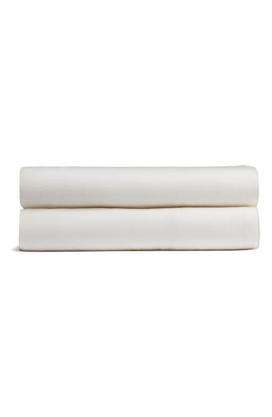 Shop Parachute Sateen Fitted Sheet In Cream