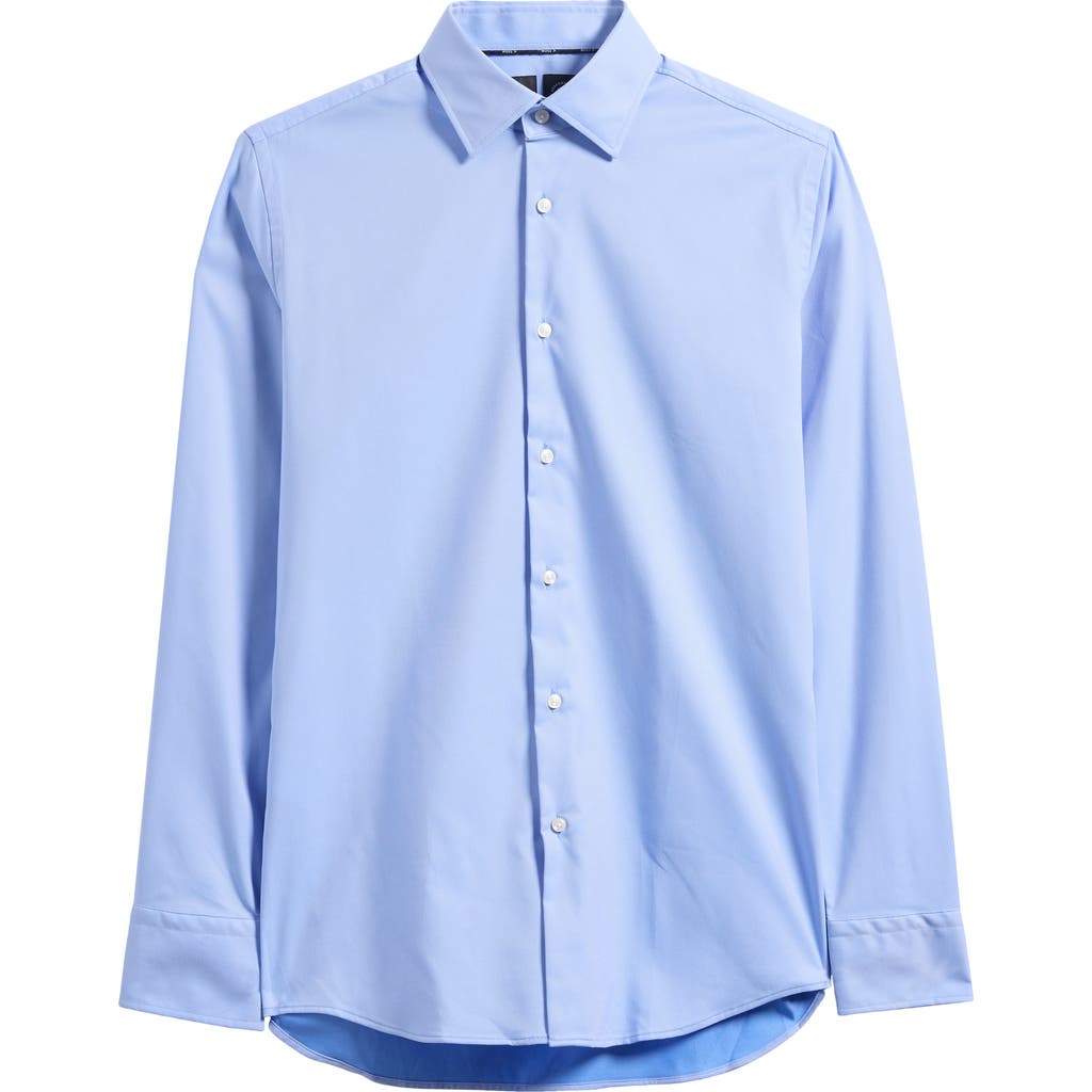 Hugo Boss Boss Hank Kent Slim Fit Stretch Dress Shirt In Light Blue