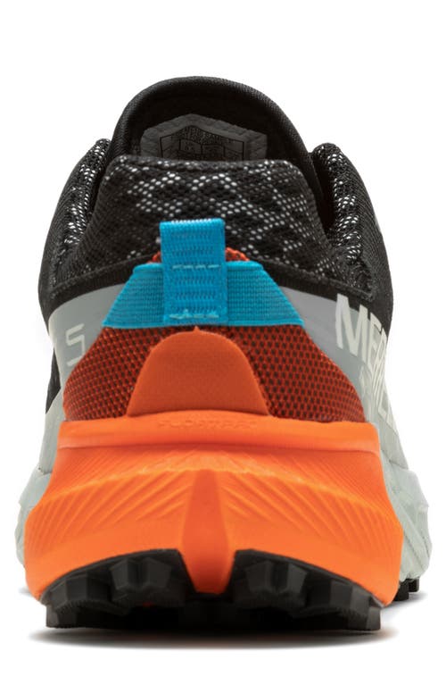 Merrell Agility Peak 5 Gore-tex® Waterproof Running Shoe In Black/tangerine