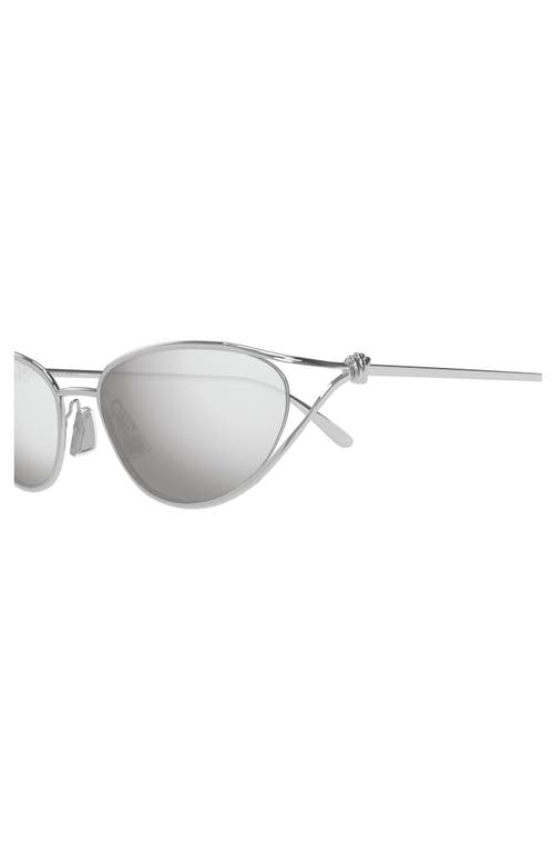 Bottega Veneta 57mm Cat Eye Sunglasses In Silver