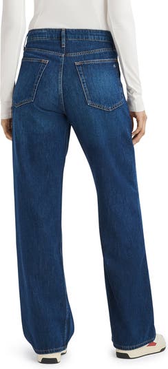 Logan - Women's Wide Leg Jean, Mid Rise, Deep Blue