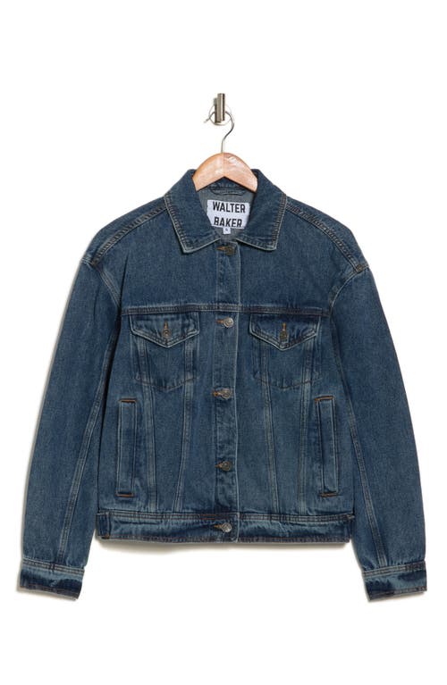 Shop Walter Baker Shawna Denim Jacket In Dark Wash