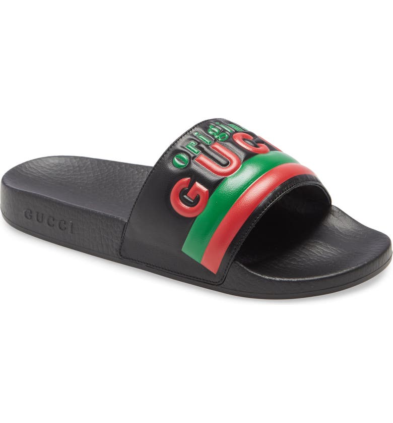 Gucci Pursuit Original Logo Slide Sandal (Men) | Nordstrom