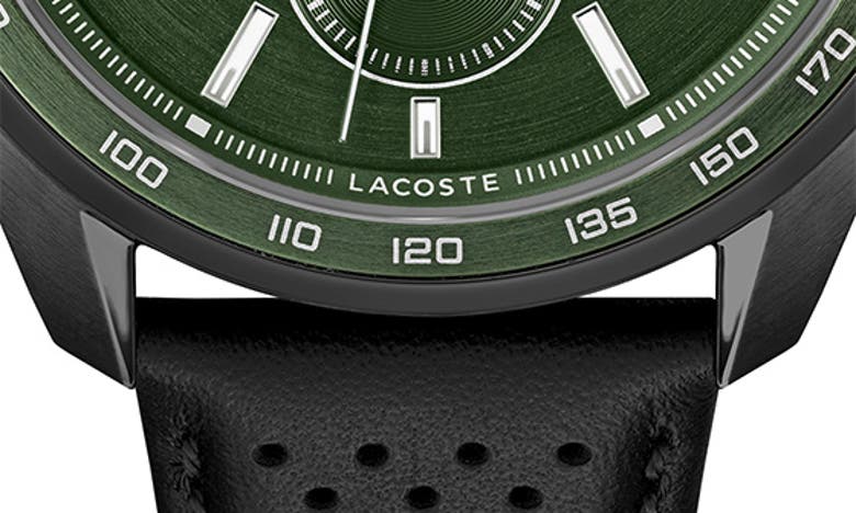 Shop Lacoste Boston Chronograph Watch, 42mm In Black/ Green