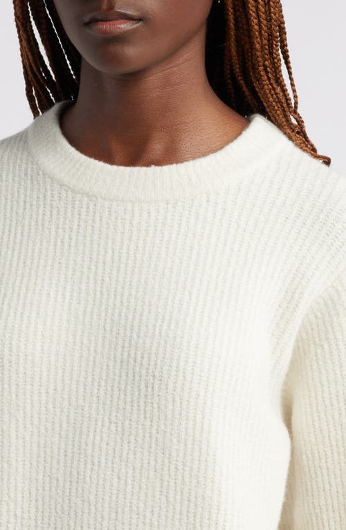 Shop Treasure & Bond Rib Crewneck Sweater In Ivory Dove