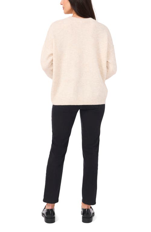 Shop Vince Camuto Star Crewneck Sweater In Malted