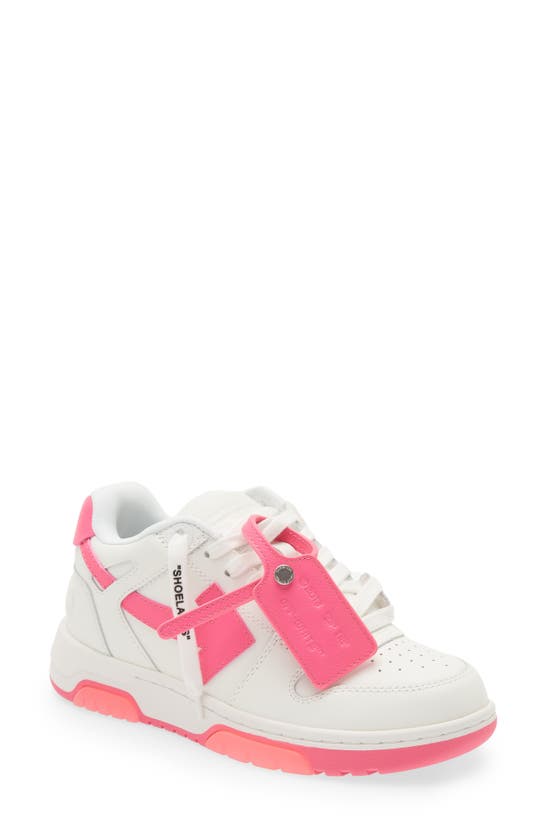 Off-white Out Of Office Panelled Fucsia Lace-up Sneakers