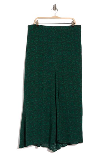 Bobeau Godet Maxi Skirt In Green