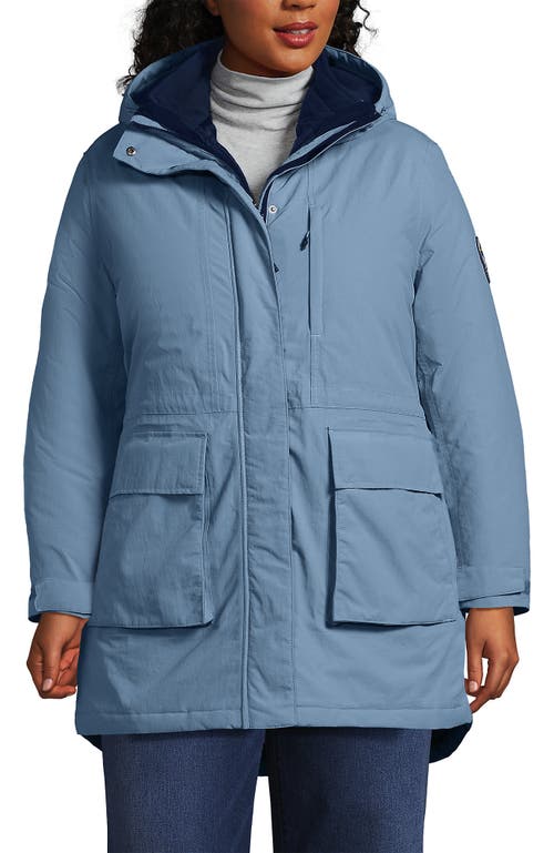 Lands' End Plus Size Squall Waterproof Insulated 3 In Pale Slate Blue