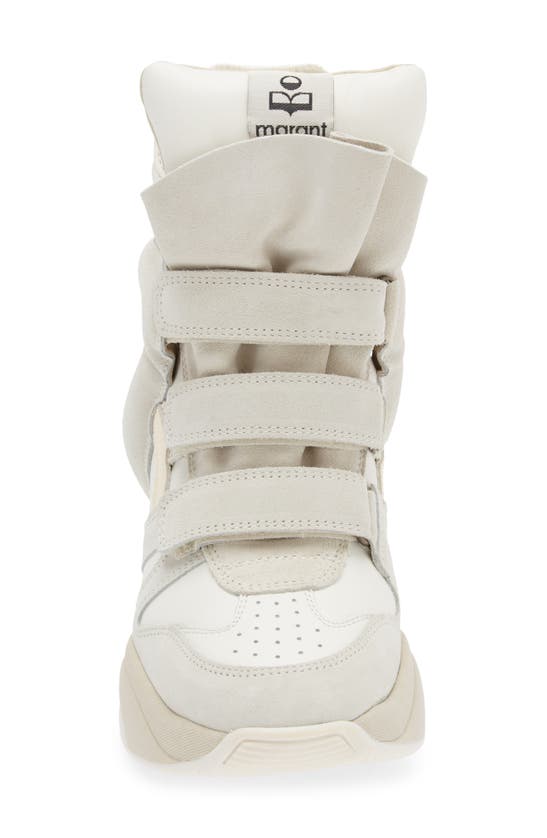 Shop Isabel Marant Balskee Hidden Wedge High Top Sneaker In White