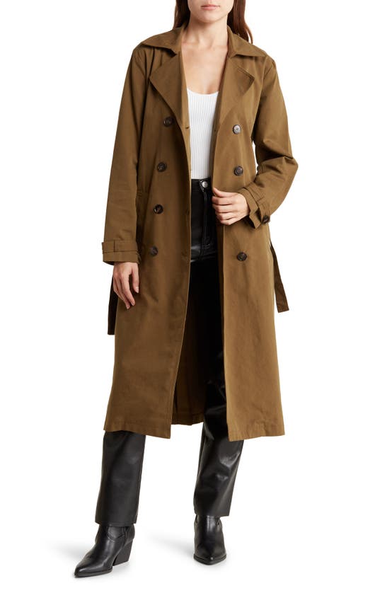 BLANKNYC BELTED DOUBLE BREASTED TRENCH COAT