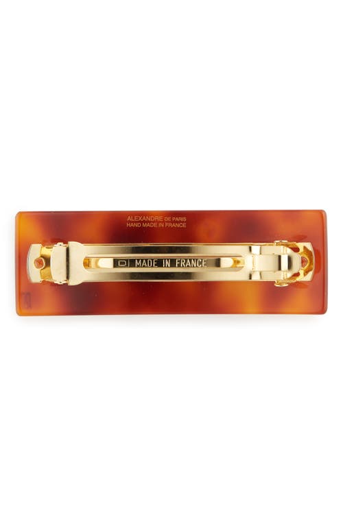 Shop Alexandre De Paris Barrette In Brown