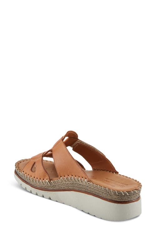 Shop Spring Step Montera Platform Slide Sandal In Camel