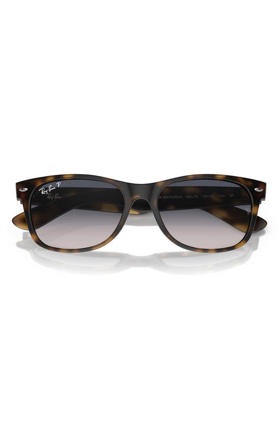 Ray Ban New Wayfarer 58mm Polarized Square Sunglasses In Havana