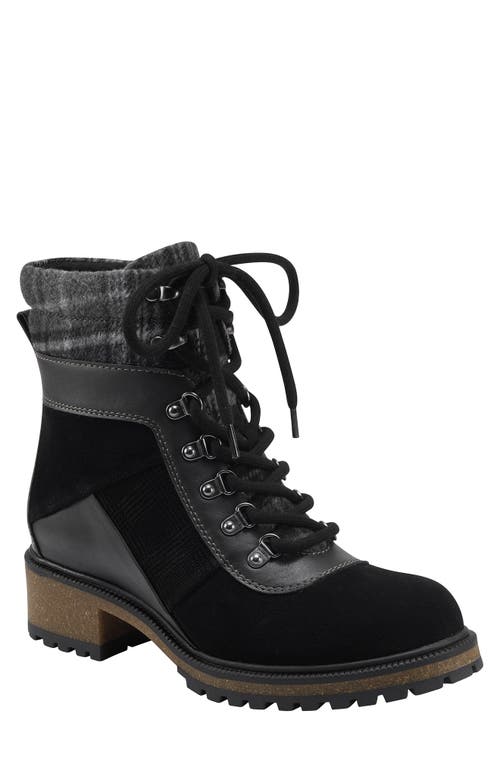 Earth Origins Tessa Lace-Up Boot in Black Multi at Nordstrom, Size 10
