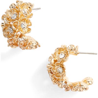 Stella + Ruby Blossom Huggie Hoop Earrings