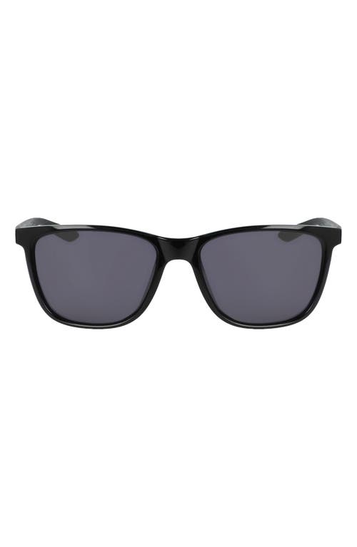 Nike Dawn Ascent 57mm Square Sunglasses in Black/dark Grey
