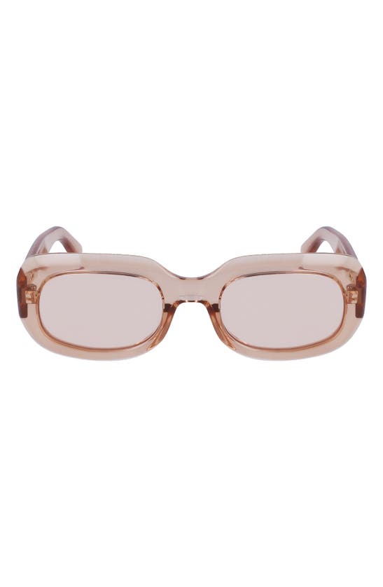 LONGCHAMP LONGCHAMP MEDALLION 52MM RECTANGULAR SUNGLASSES
