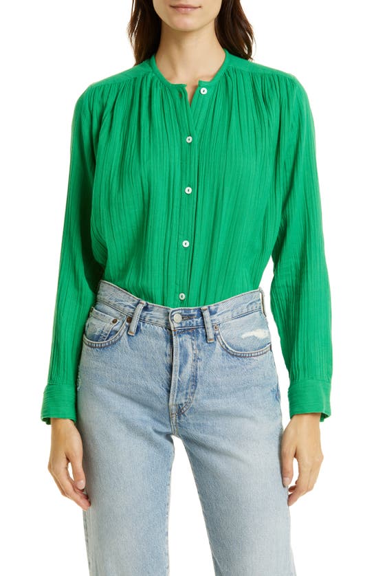 Mille Florian Blouse In Kelly