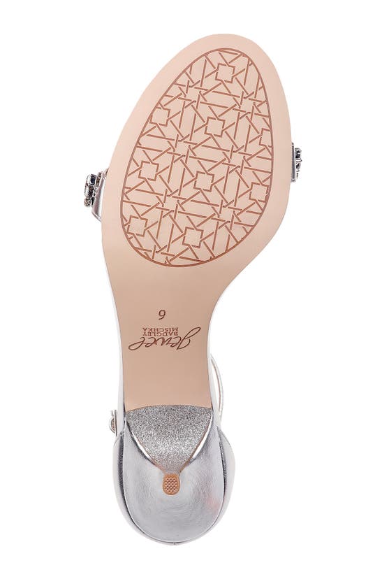 Shop Jewel Badgley Mischka Dash Embellished Halo Strap Sandal In Silver Metallic