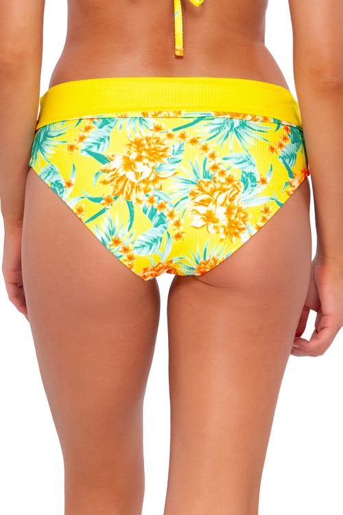 Shop Sunsets Capri High Waist In Golden Tropics Sandbar Rib