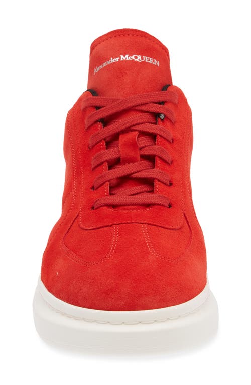 Shop Alexander Mcqueen Oversize Retro Sneaker In Fire Red