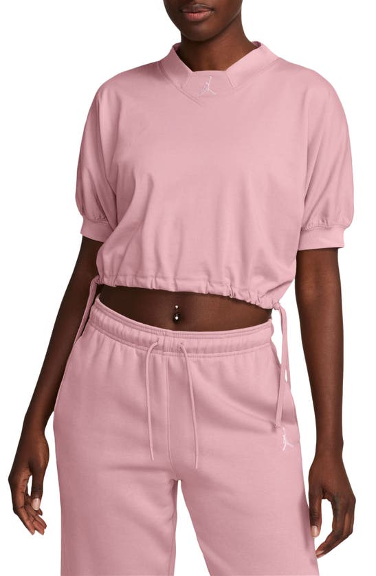 Shop Jordan Knit Crop Top In Pink Glaze
