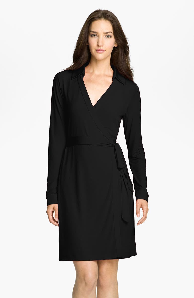 Calvin Klein Collared Jersey Wrap Dress | Nordstrom