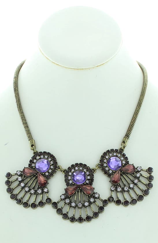 Shop Olivia Welles Gold Plated Fan Favorite Necklace In Purple