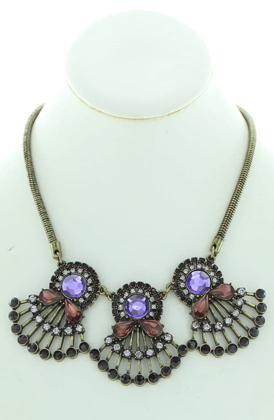 Olivia Welles Gold Plated Fan Favorite Necklace In Purple