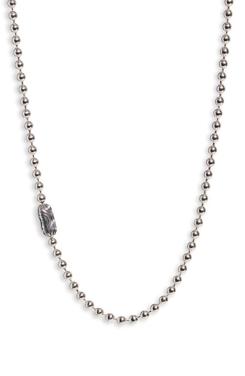 Men's Desert Sessions Ball Chain Necklace in Silver