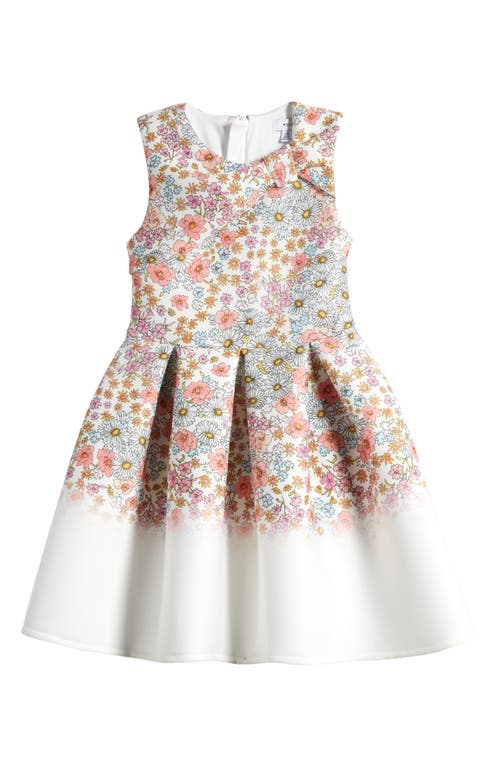 Reiss Kids' Emmie Floral Fit & Flare Dress Bright Pink at Nordstrom,