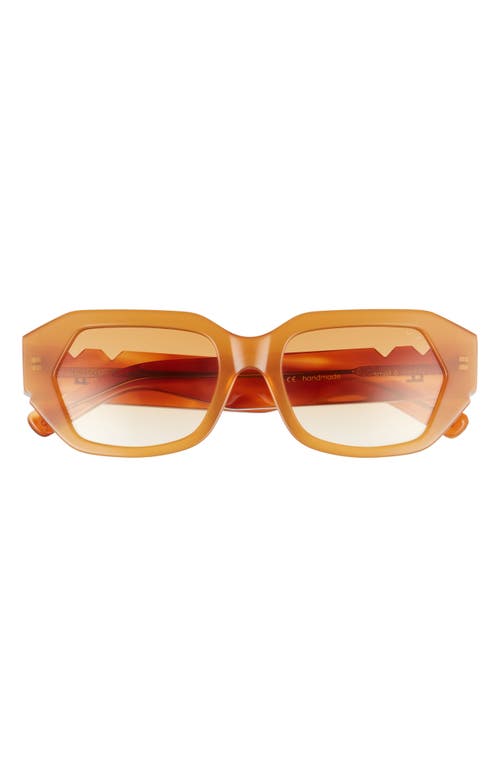 Small & Mighty 51.5mm Geometric Sunglasses in Caramel Gradient Terracotta