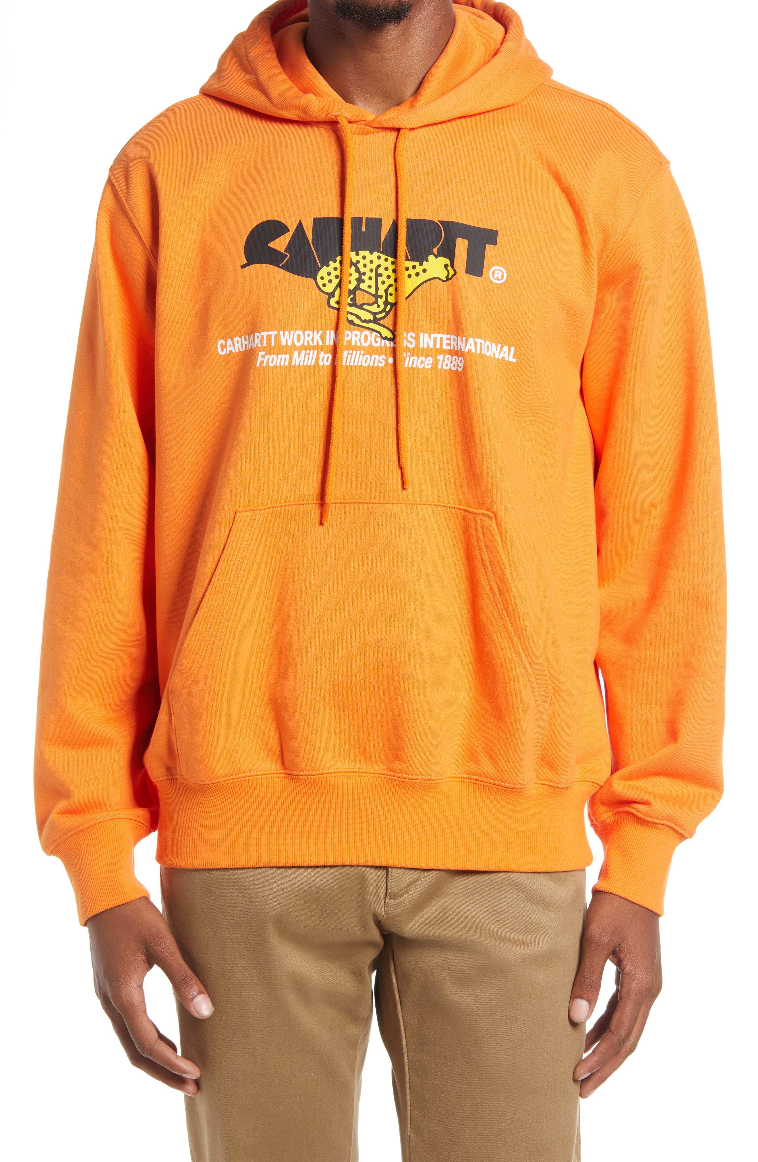orange graphic sweatshirt