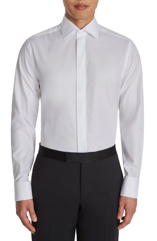 Jack Victor Albert Tux Button-Up Shirt White at Nordstrom,