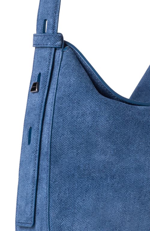 Shop Akris Little Anna Leather Hobo Bag In 577 Indigo