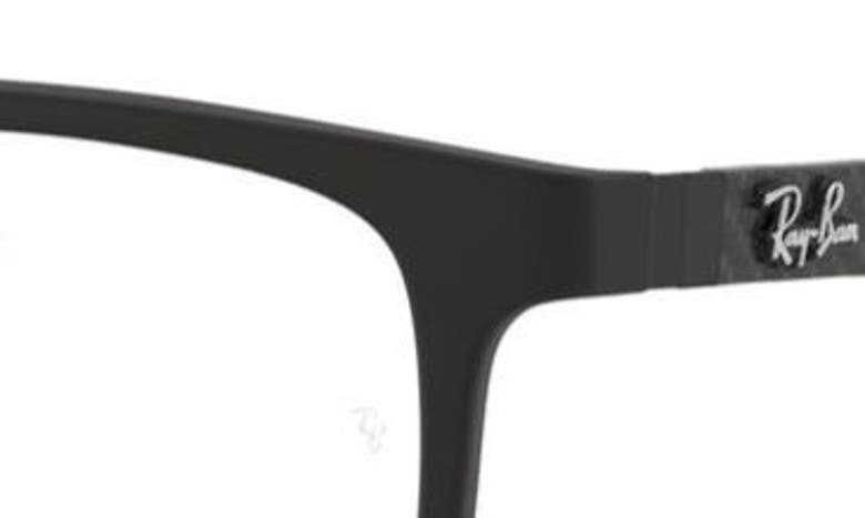 Ray Ban 55mm Square Optical Glasses In Matte Black