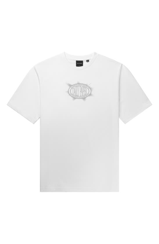 Shop Daily Paper Glow Cotton Graphic T-shirt In White