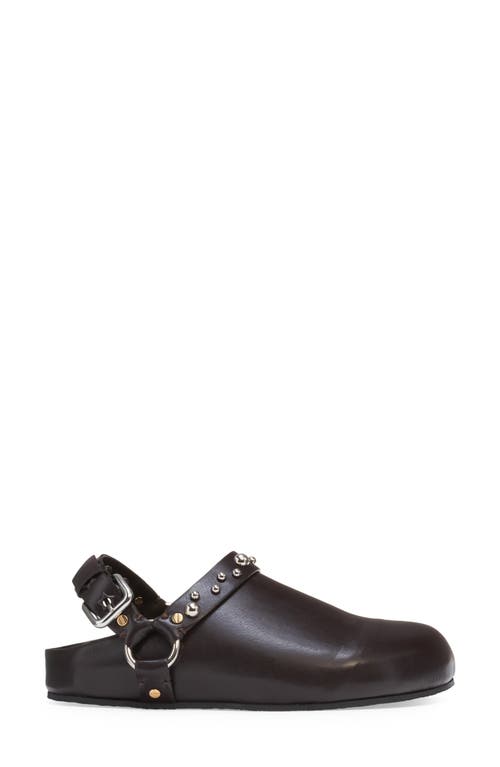 Shop Stella Mccartney Elyse Studded Slingback Clog In Coffee