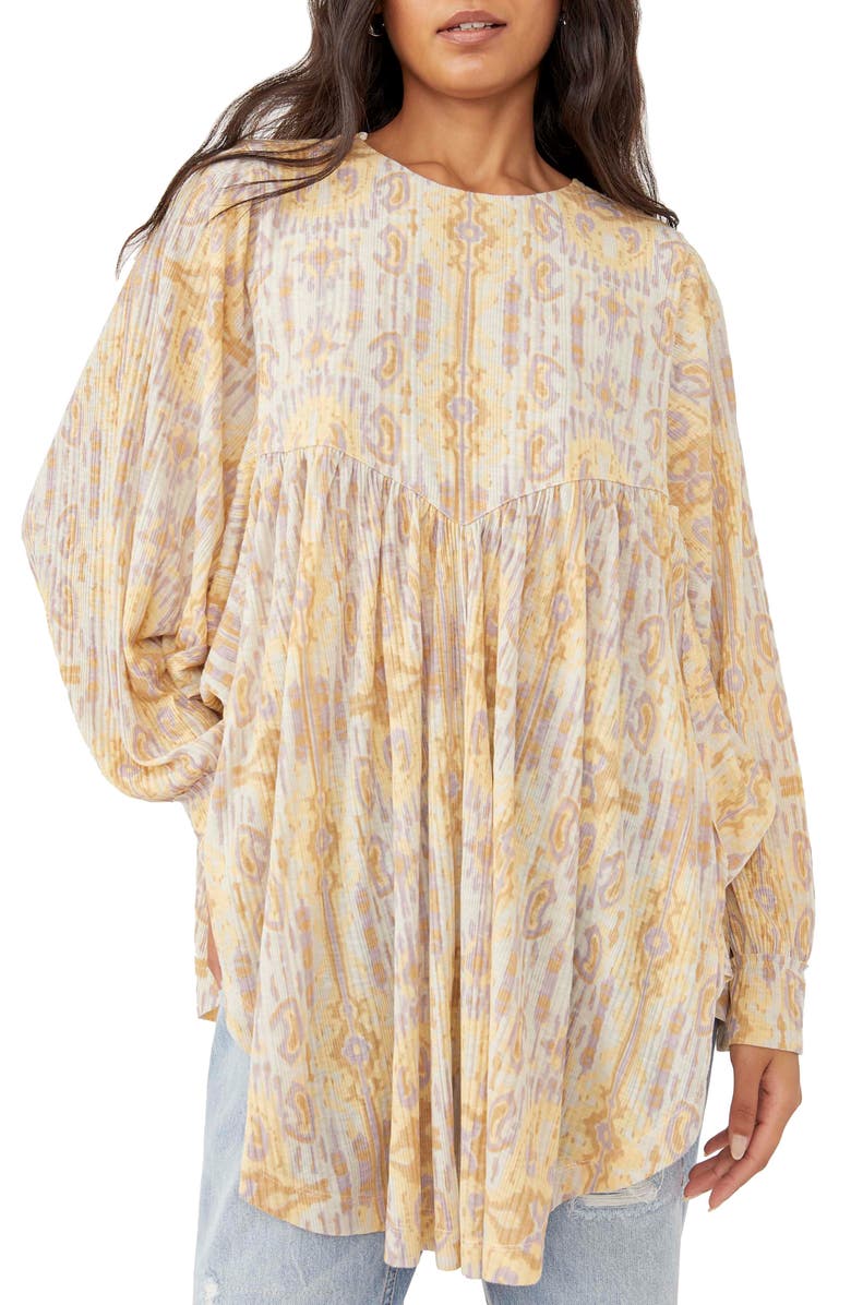 FREE PEOPLE This Is It Tunic Top, Main, color, PARCHMENT COMBO