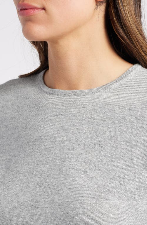 Shop Treasure & Bond Short Sleeve Crewneck Sweater In Grey Heather