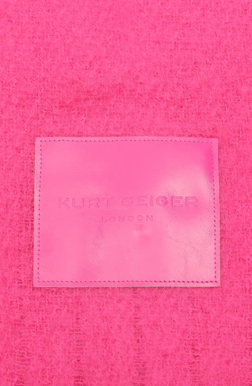 Kurt Geiger London Yarn Dye Fringe Scarf In Fluro Pink