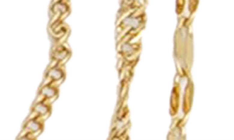 Shop Petit Moments Allegra Triple Layered Chain Necklace In Gold