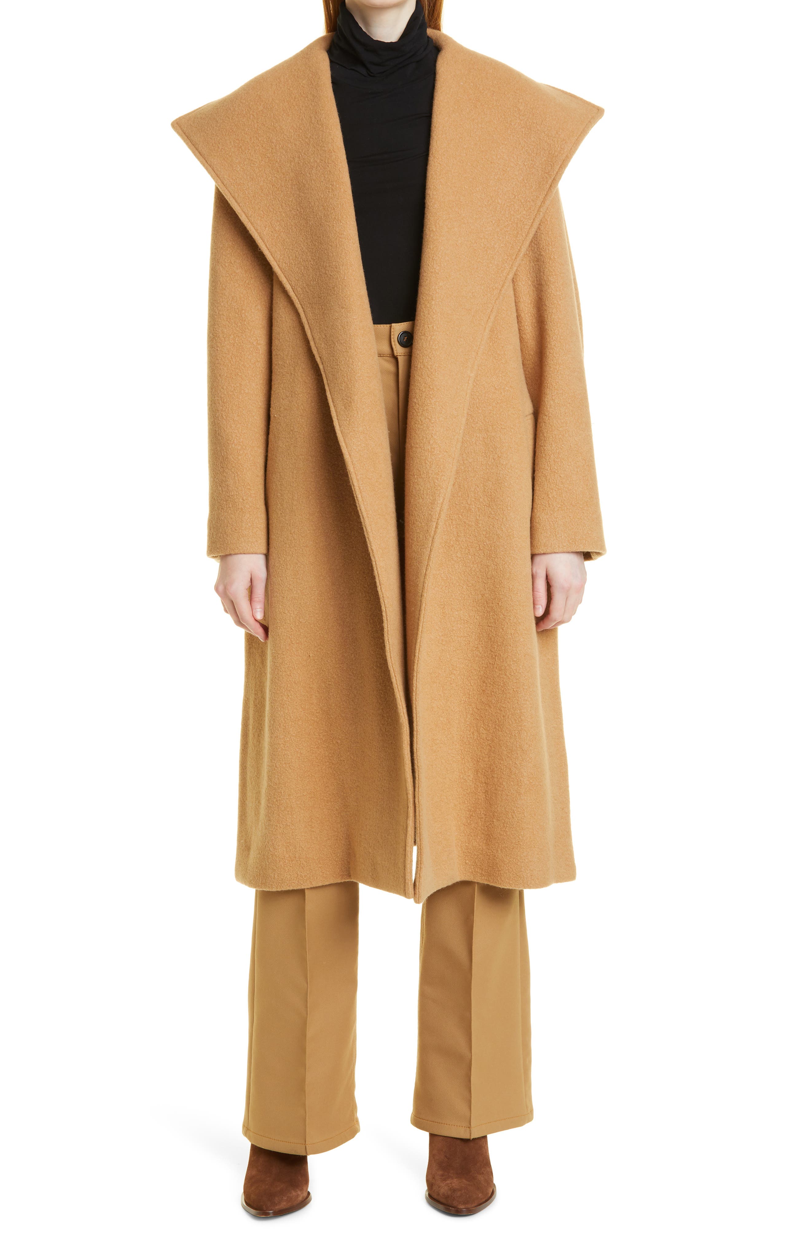 beige coat winter