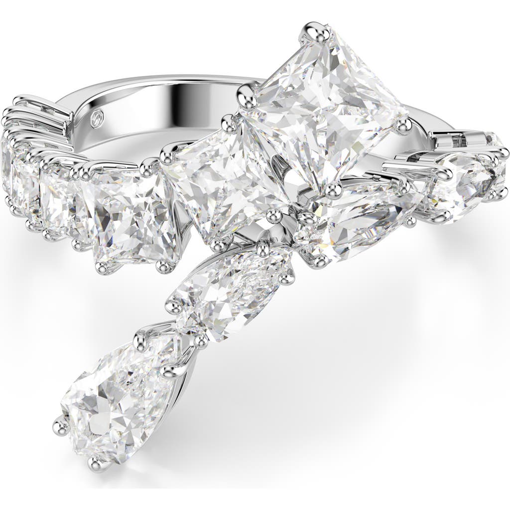 Swarovski Matrix Ring In Silver/white
