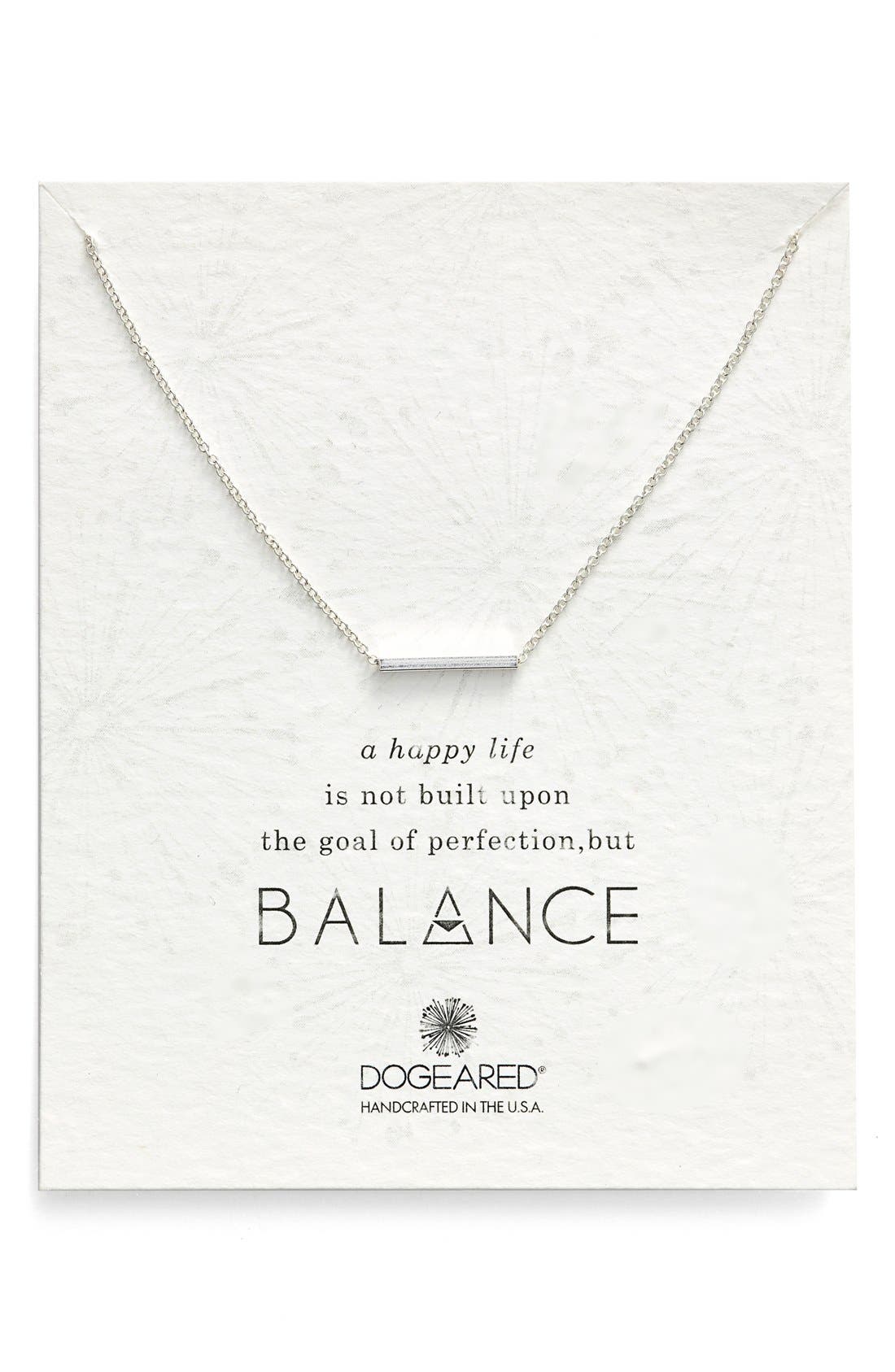 Dogeared 'Balance' Bar Pendant Necklace (Nordstrom Exclusive) Nordstrom